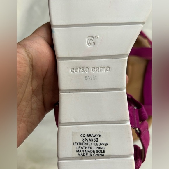 Corso Como Pink Sandals with Suede Straps size 8.5 - Picture 4 of 6